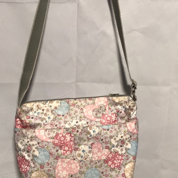 Lesportsac Crossbody Hearts Floral B.CN Bag Purse - Picture 4 of 5